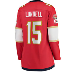 Anton Lundell Florida Panthers Fanatics Women's Home Breakaway Player Jersey Red