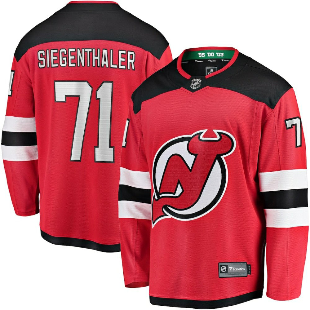 Jonas Siegenthaler New Jersey Devils Fanatics Home Breakaway Player Jersey Red