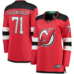 Jonas Siegenthaler New Jersey Devils Fanatics Women's Home Breakaway Player Jersey Red