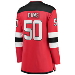 Nico Daws New Jersey Devils Fanatics Women's Home Breakaway Player Jersey Red