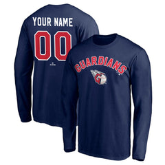 Cleveland Guardians Personalized Winning Streak Long Sleeve T-Shirt Navy