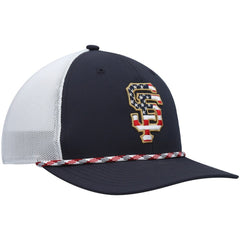 San Francisco Giants Flag Fill Trucker Snapback Hat Navy/White | 47 brand