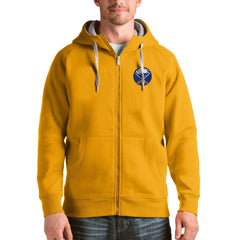 Buffalo Sabres Antigua Logo Victory Full-Zip Hoodie Gold