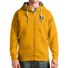 Pittsburgh Penguins Antigua Logo Victory Full-Zip Hoodie Gold