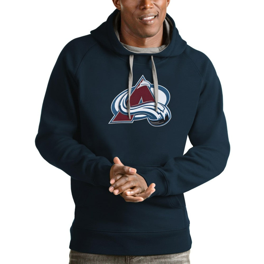 Colorado Avalanche Antigua Logo Victory Pullover Hoodie Navy