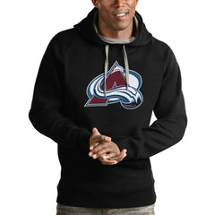 Colorado Avalanche Antigua Logo Victory Pullover Hoodie Black