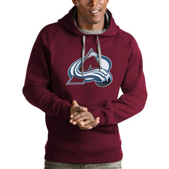 Colorado Avalanche Antigua Logo Victory Pullover Hoodie Burgundy