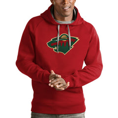 Minnesota Wild Antigua Logo Victory Pullover Hoodie Red
