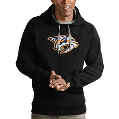 Nashville Predators Antigua Logo Victory Pullover Hoodie Black