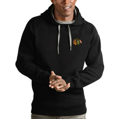 Chicago Blackhawks Antigua Team Victory Pullover Hoodie Black