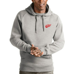 Detroit Red Wings Antigua Victory Pullover Hoodie Heathered Gray