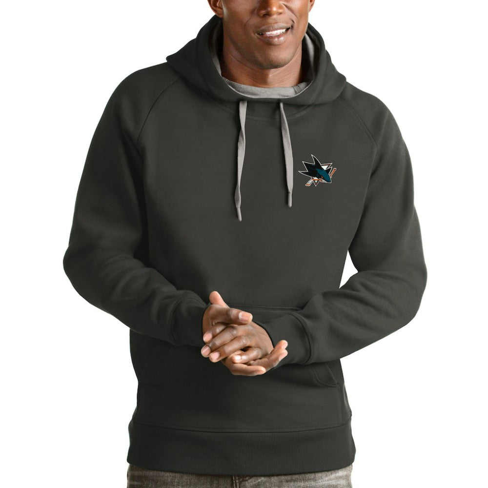 San Jose Sharks Antigua Victory Pullover Hoodie Charcoal