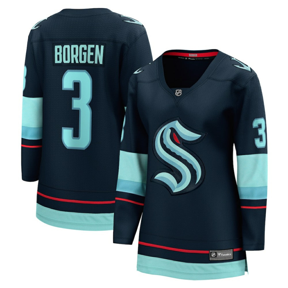 Will Borgen Seattle Kraken Fanatics Women's Home Breakaway Player Jersey Deep Sea Blue