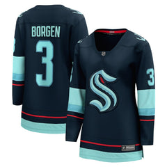 Will Borgen Seattle Kraken Fanatics Women's Home Breakaway Player Jersey Deep Sea Blue