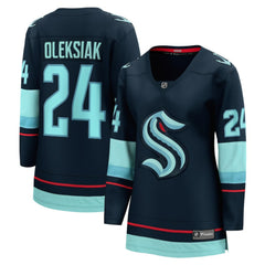 Jamie Oleksiak Seattle Kraken Fanatics Women's Home Breakaway Player Jersey Deep Sea Blue
