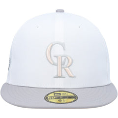 Colorado Rockies 2007 World Series Side Patch Undervisor 59FIFTY Fitted Hat White/Gray | New Era
