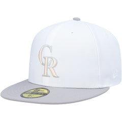 Colorado Rockies 2007 World Series Side Patch Undervisor 59FIFTY Fitted Hat White/Gray | New Era