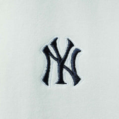 New York Yankees The Wild Collective Women's Two-Hit Quarter-Zip Pullover Top Light Blue