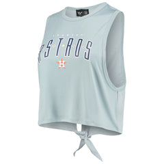 Houston Astros The Wild Collective Women's Open Back Twist-Tie Tank Top Light Blue