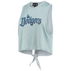 Los Angeles Dodgers The Wild Collective Women's Open Back Twist-Tie Tank Top Light Blue