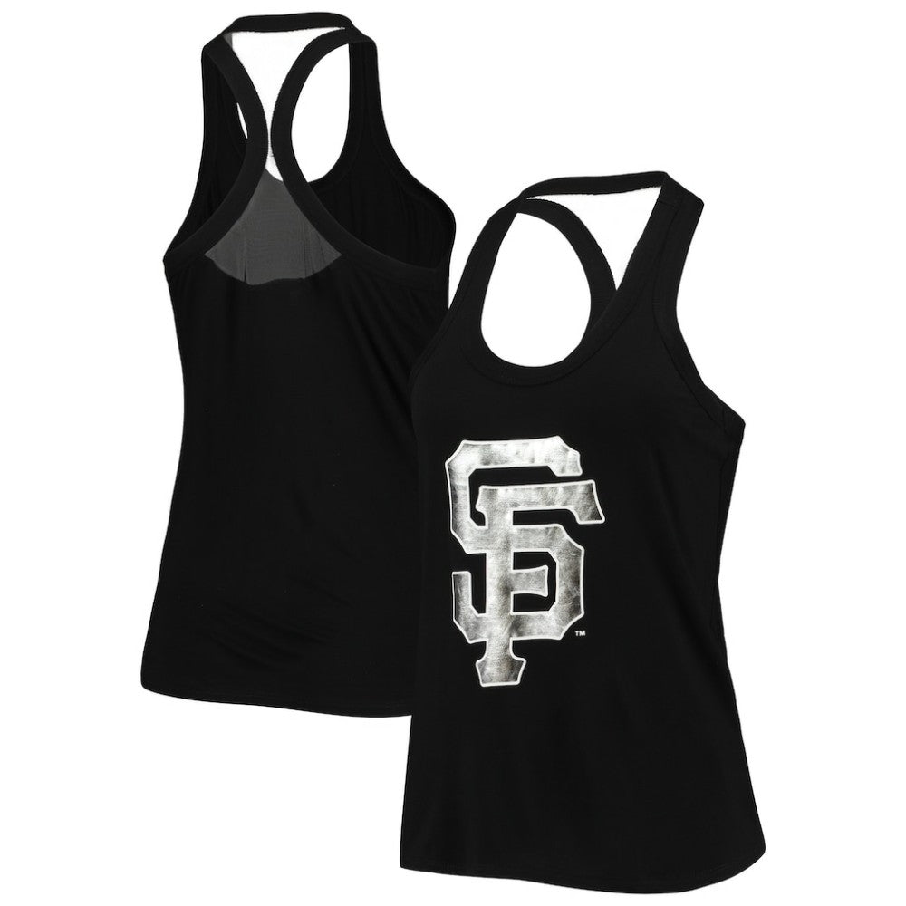 San Francisco Giants The Wild Collective Women's Tonal Athleisure Racerback Tank Top Black