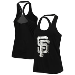 San Francisco Giants The Wild Collective Women's Tonal Athleisure Racerback Tank Top Black