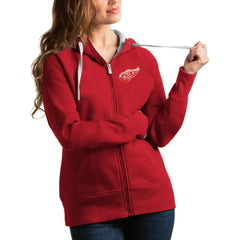 Detroit Red Wings Antigua Women's Team Victory Full-Zip Hoodie Red