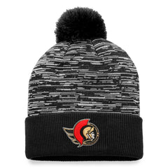 Ottawa Senators Fanatics Defender Cuffed Knit Hat with Pom Black