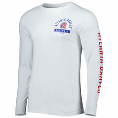 Atlanta Braves Pressbox Long Sleeve T-Shirt White