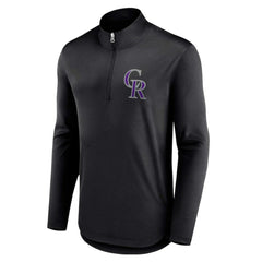 Colorado Rockies Tough Minded Lightweight Quarter-Zip Pullover Black
