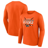 Philadelphia Flyers Fanatics Covert Long Sleeve T-Shirt Orange