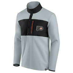 Philadelphia Flyers Fanatics Hockey Polar Fleece Quarter-Snap Jacket Gray/Black
