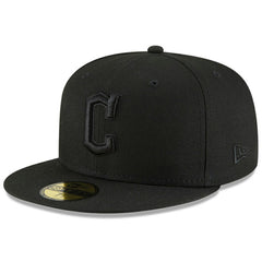 Cleveland Guardians 59FIFTY Fitted Hat Black/Black | New Era