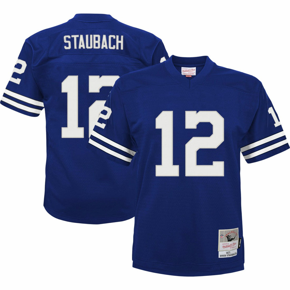 Roger Staubach Dallas Cowboys Youth Retired Player Legacy Jersey - Royal for sale