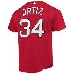David Ortiz Boston Red Sox Cooperstown Collection Mesh Batting Practice Button-Up Jersey - Red