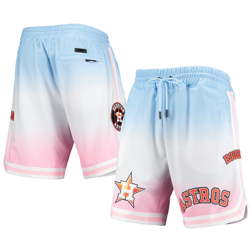 Houston Astros Pro Standard Team Logo Pro Ombre Shorts Blue/Pink
