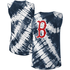 Boston Red Sox Touch Women's Money Ball Tie-Dye Tank Top Navy