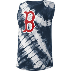 Boston Red Sox Touch Women's Money Ball Tie-Dye Tank Top Navy