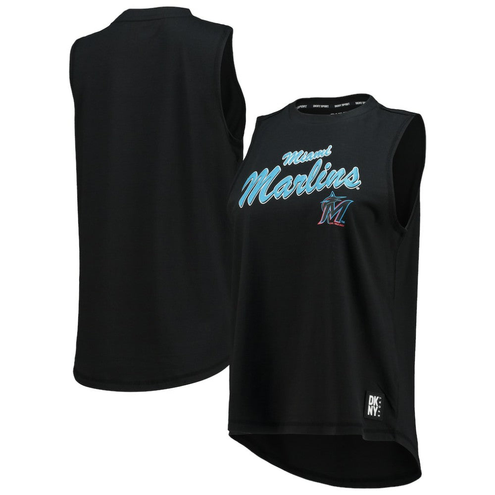 Miami Marlins DKNY Sport Women's Marcie Tank Top Black