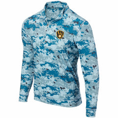 Milwaukee Brewers Digital Camo Performance Quarter-Zip Pullover Jacket Blue