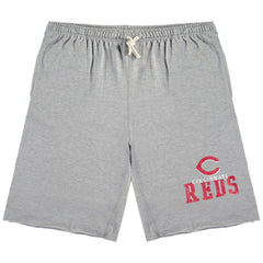 Cincinnati Reds Big & Tall French Terry Shorts Heathered Gray