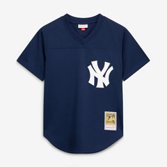 Rickey Henderson New York Yankees Cooperstown Collection Mesh Batting Practice Button-Up Jersey - Navy