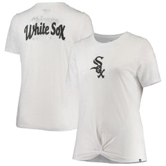 Chicago White Sox Women's Plus Size 2-Hit Front Knot T-Shirt White | New Era