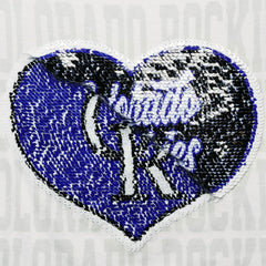 Colorado Rockies Girls Youth Flip Sequin Heart Crop Top White | New Era