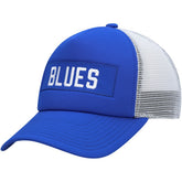 St. Louis Blues adidas Team Plate Trucker Snapback Hat Blue/White