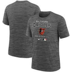 Baltimore Orioles Youth Authentic Collection Practice Velocity Performance T-Shirt Charcoal | Nike