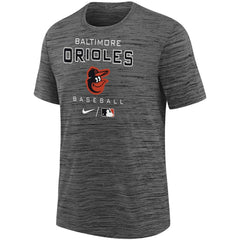 Baltimore Orioles Youth Authentic Collection Practice Velocity Performance T-Shirt Charcoal | Nike