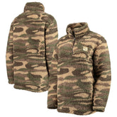 New York Rangers G-III Sports by Carl Banks Women's Sherpa Quarter-Zip Jacket Camo