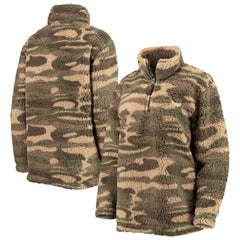 Washington Capitals G-III Sports by Carl Banks Women's Sherpa Quarter-Zip Jacket Camo