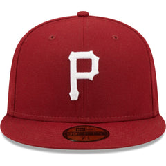 Pittsburgh Pirates White Logo 59FIFTY Fitted Hat Cardinal | New Era